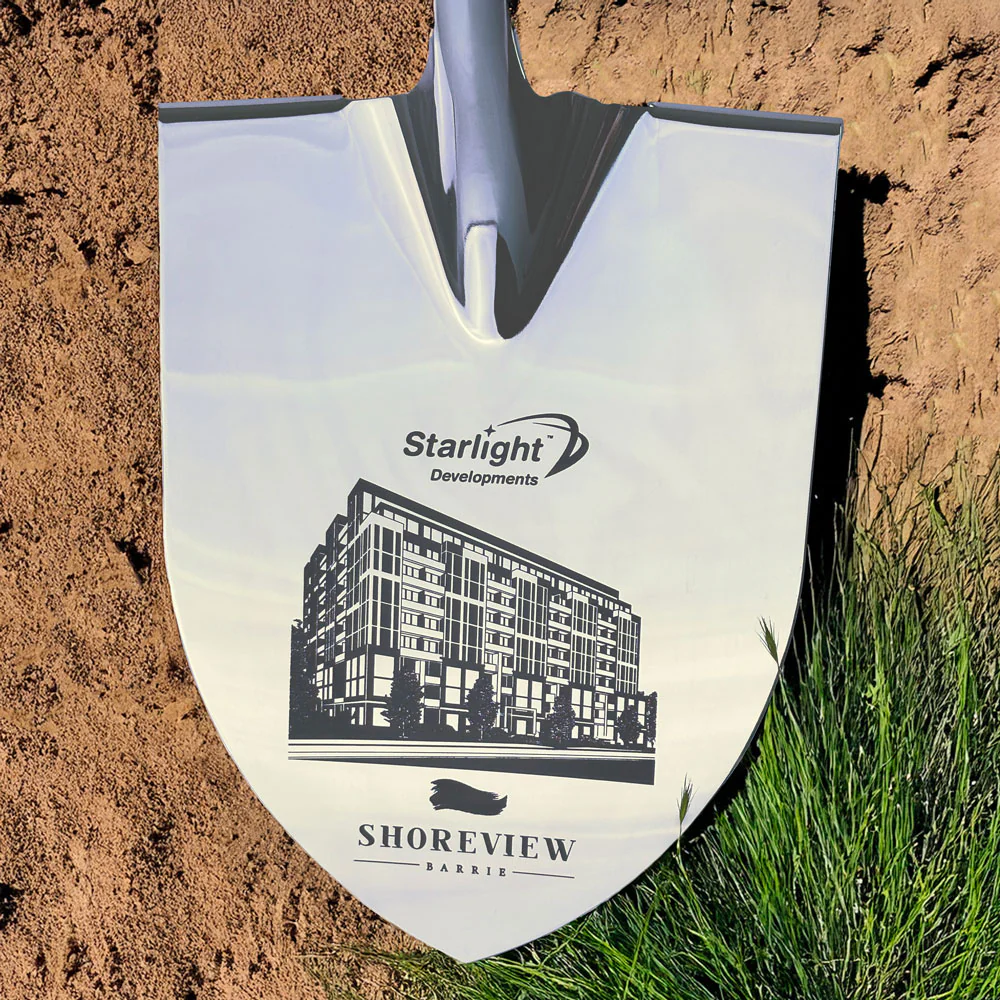 Specialty Chrome Plated Ceremonial Groundbreaking Shovel - D-Handle - Image 79