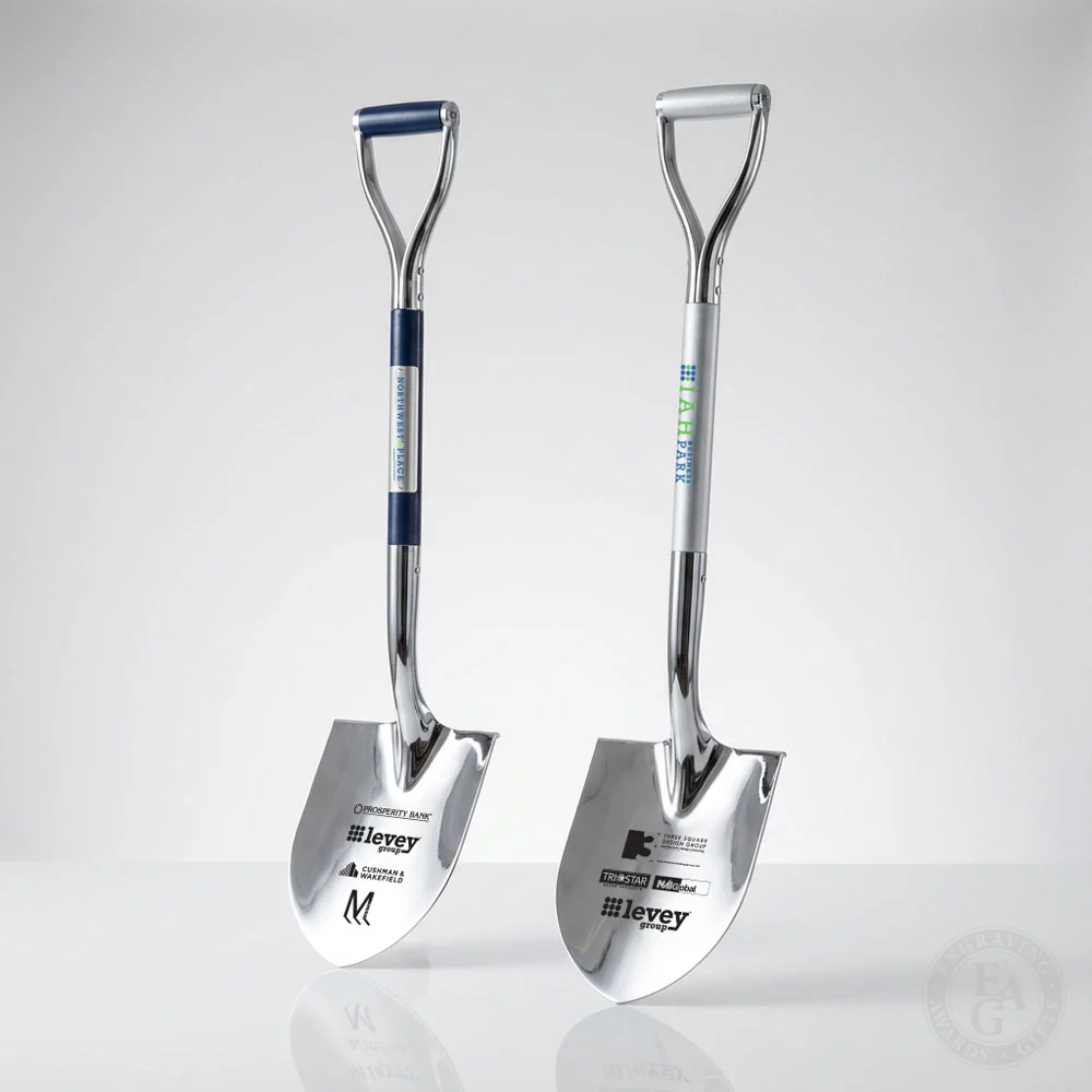 Specialty Chrome Plated Ceremonial Groundbreaking Shovel - D-Handle - Image 88