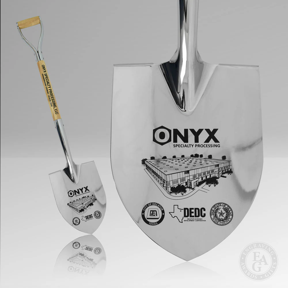 Specialty Chrome Plated Ceremonial Groundbreaking Shovel - D-Handle - Image 90