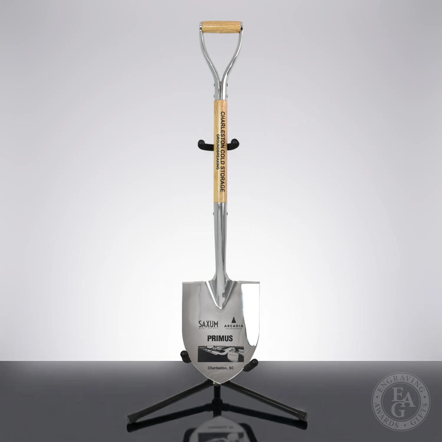 Specialty Chrome Plated Ceremonial Groundbreaking Shovel - D-Handle - Image 94