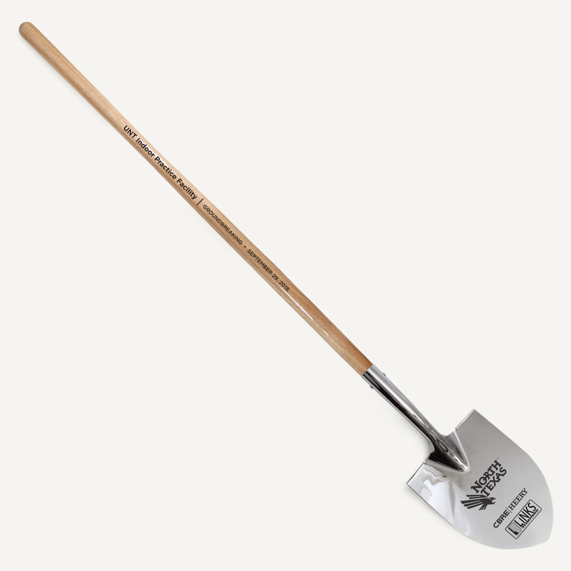Specialty Chrome Plated Ceremonial Groundbreaking Shovel - Long Handle - Image 2