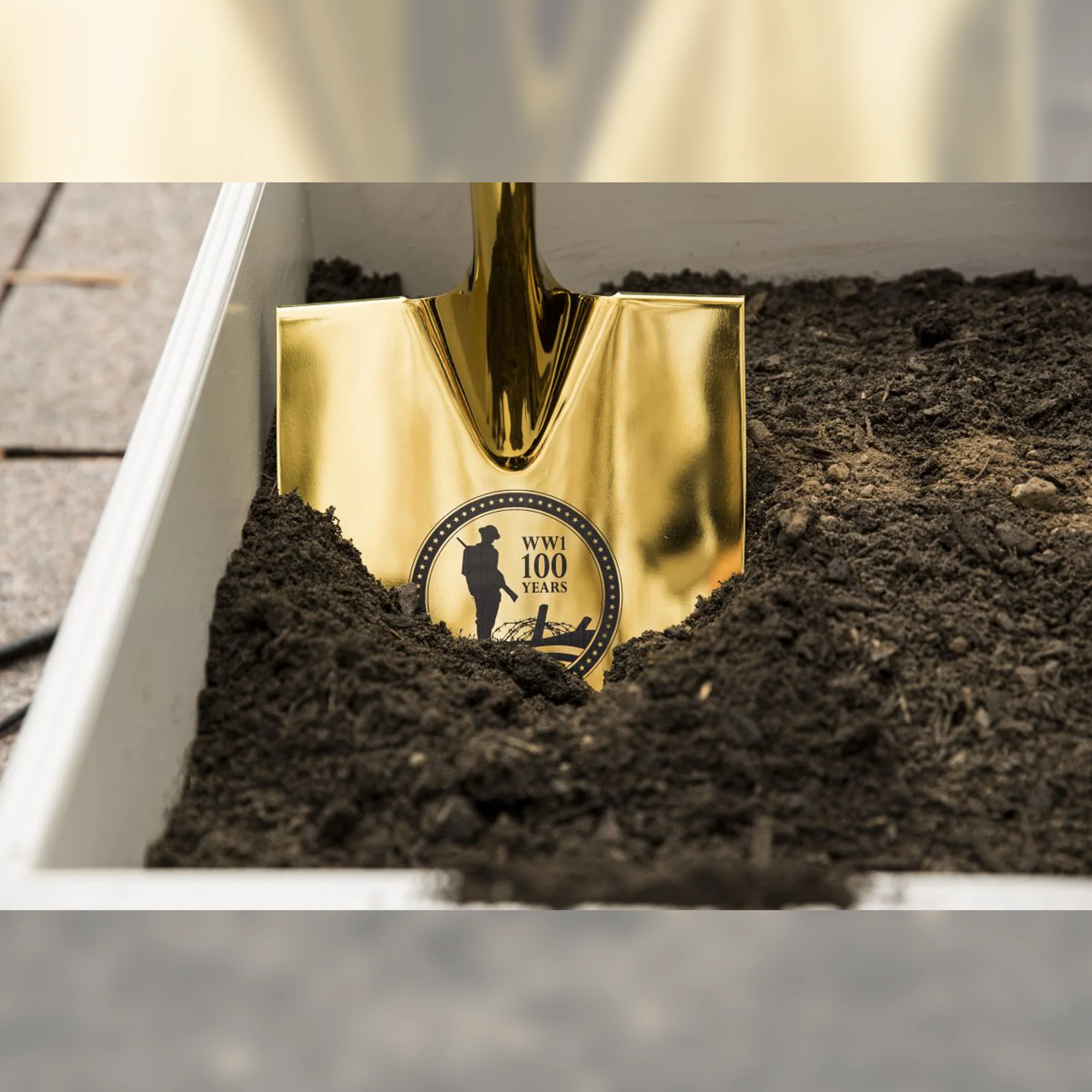Specialty Gold Plated Ceremonial Groundbreaking Shovel - D-Handle - Image 27