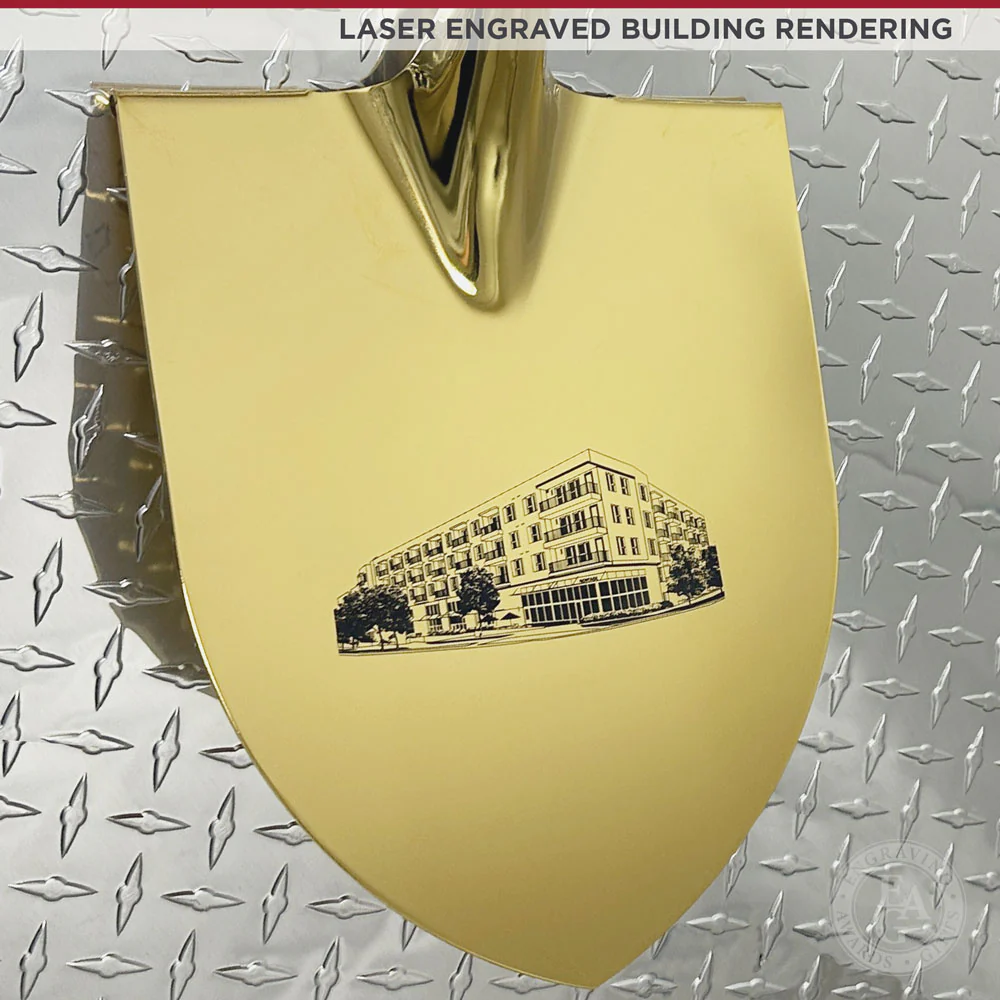 Specialty Gold Plated Ceremonial Groundbreaking Shovel - D-Handle - Image 33