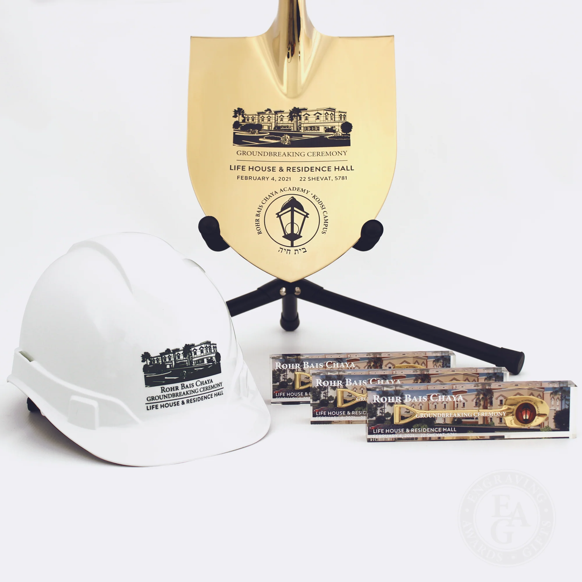 Specialty Gold Plated Ceremonial Groundbreaking Shovel - D-Handle - Image 34