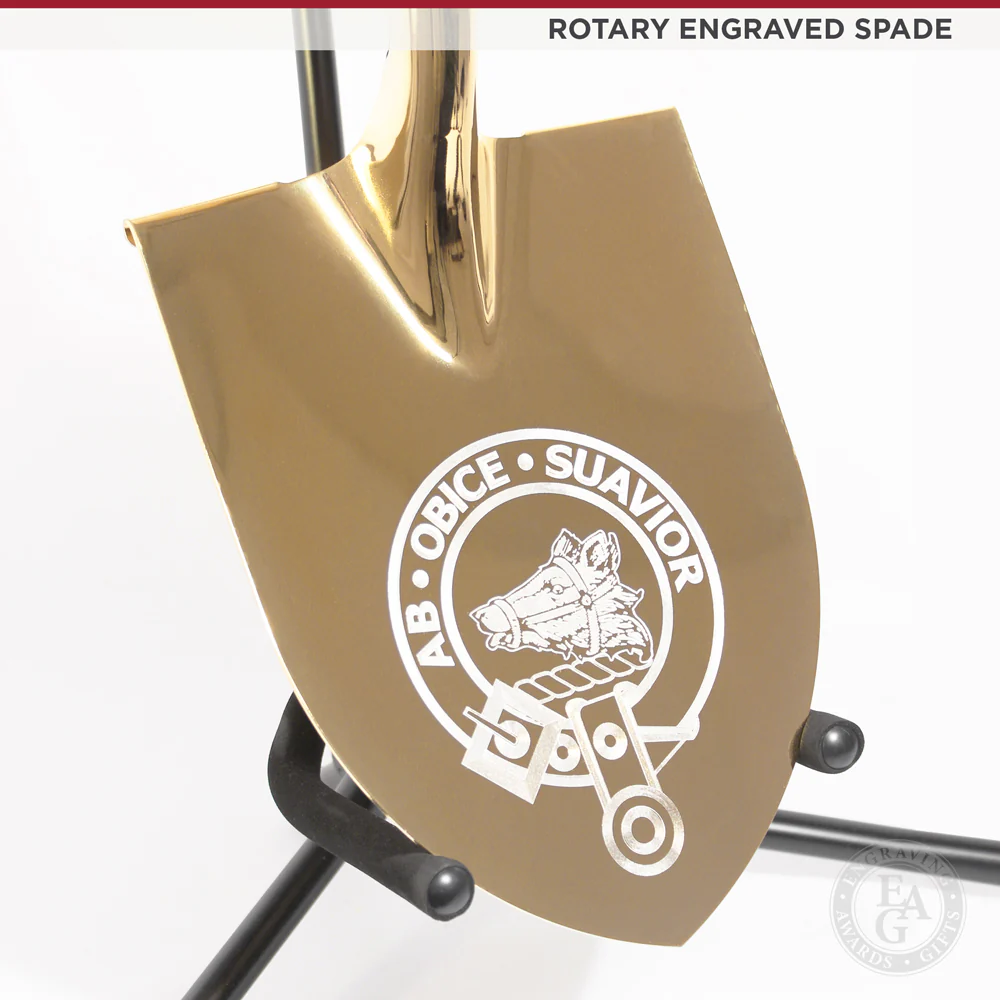 Specialty Gold Plated Ceremonial Groundbreaking Shovel - D-Handle - Image 37