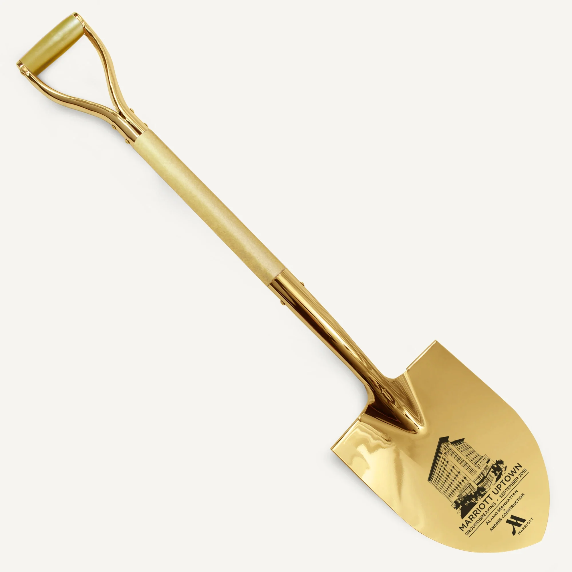 Specialty Gold Plated Ceremonial Groundbreaking Shovel - D-Handle - Image 38