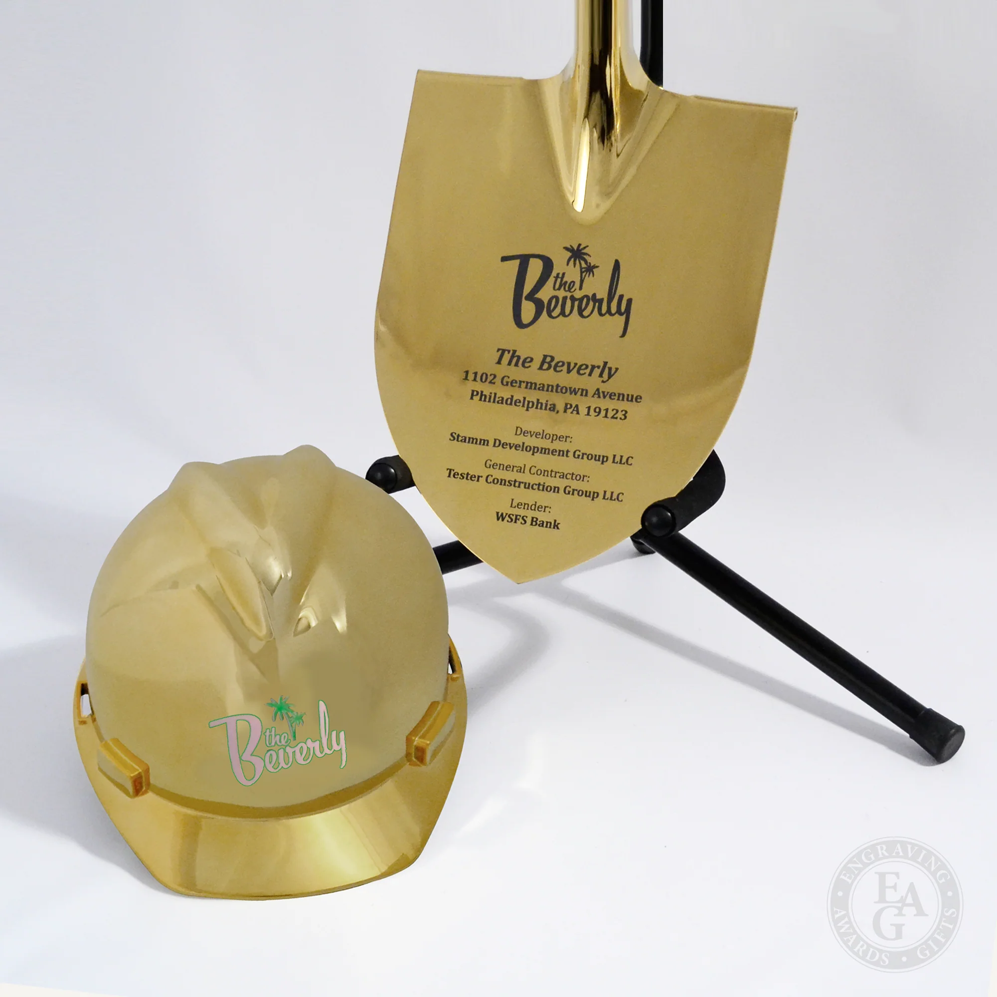 Specialty Gold Plated Ceremonial Groundbreaking Shovel - D-Handle - Image 39