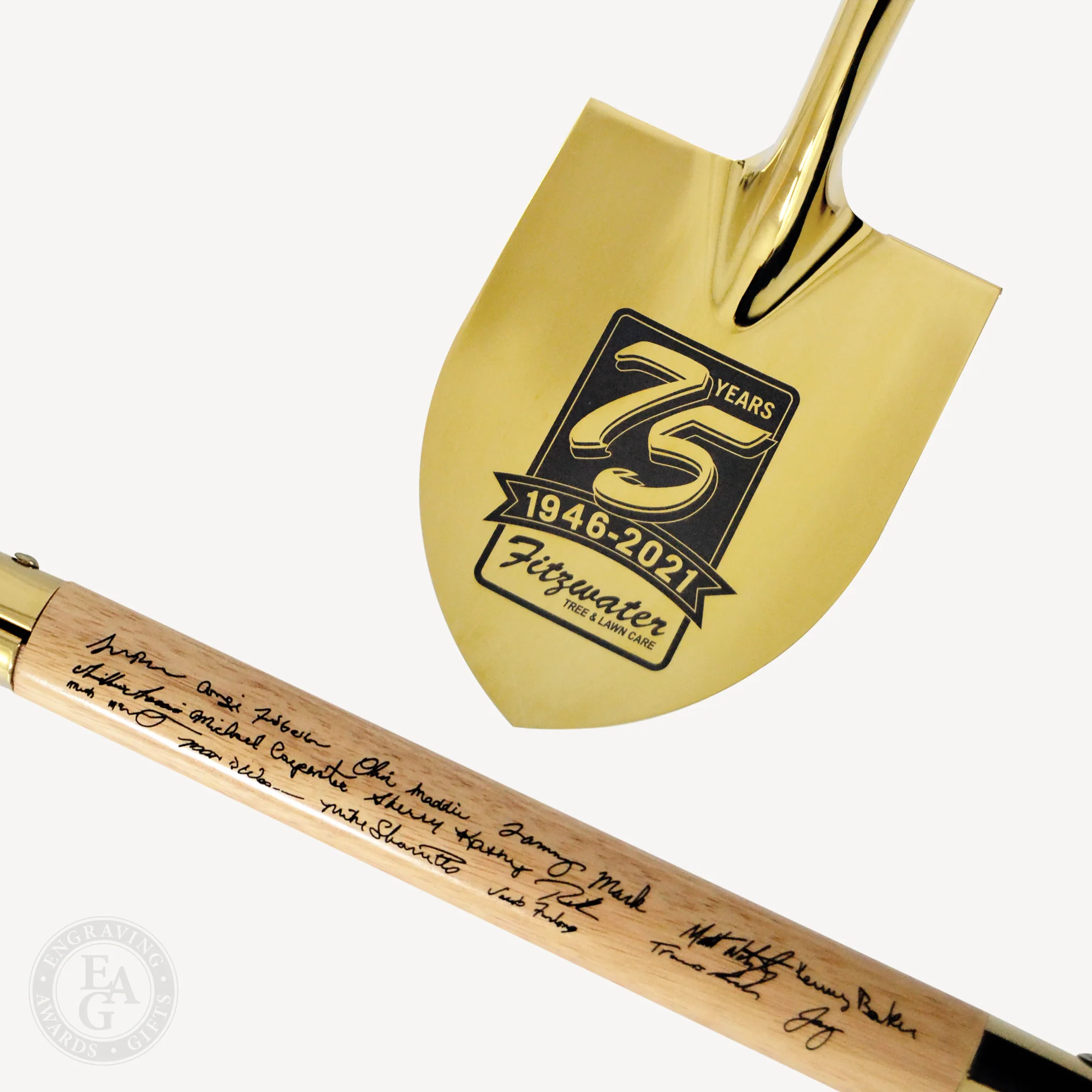 Specialty Gold Plated Ceremonial Groundbreaking Shovel - D-Handle - Image 45