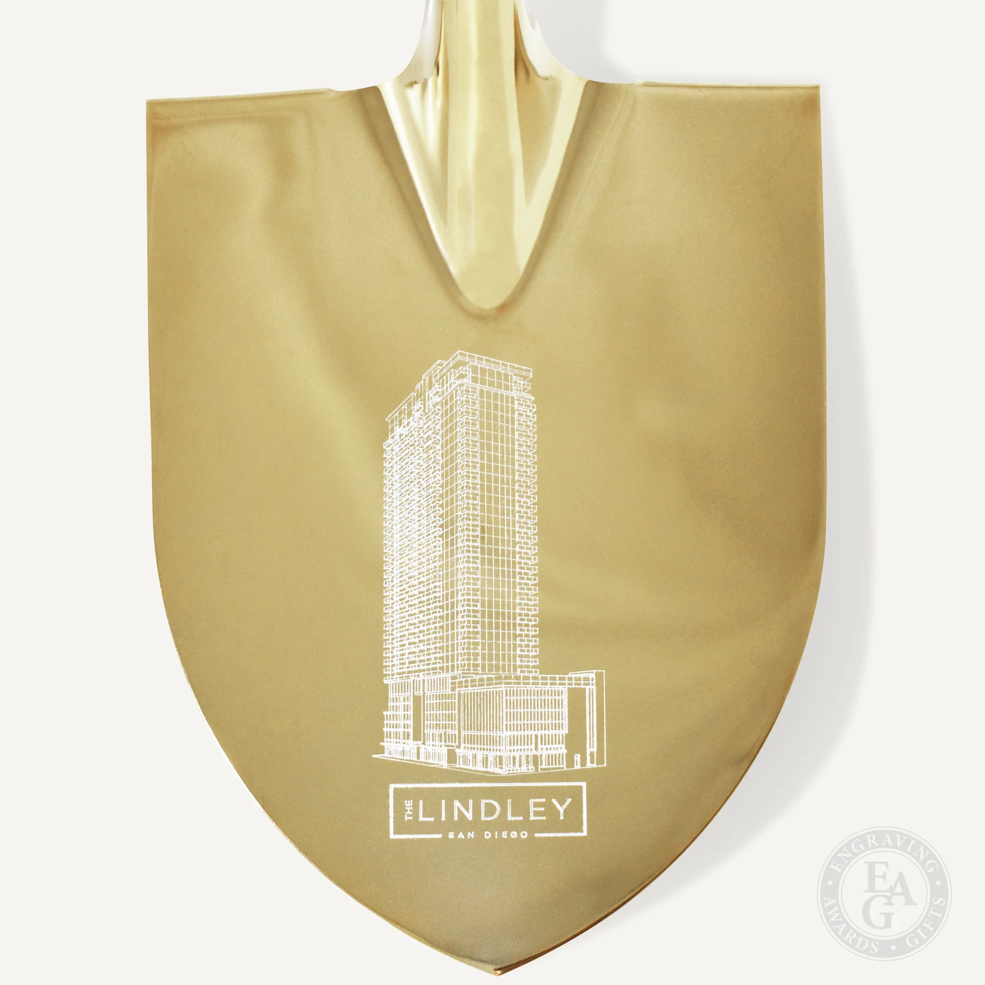 Specialty Gold Plated Ceremonial Groundbreaking Shovel - D-Handle - Image 46