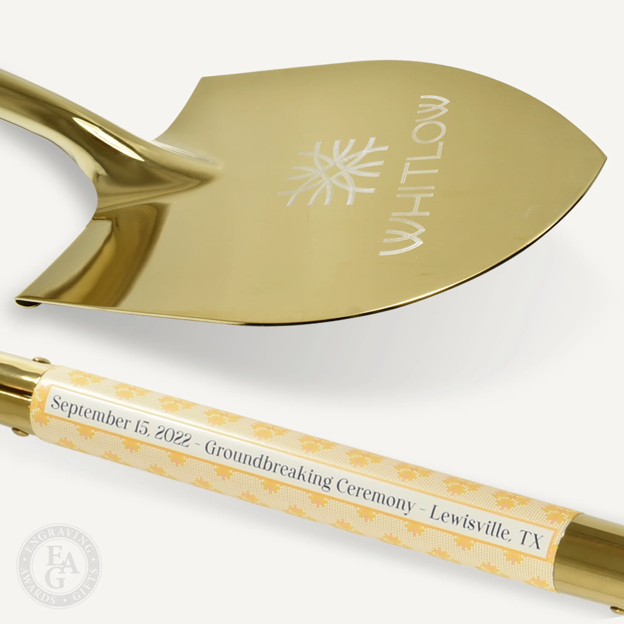 Specialty Gold Plated Ceremonial Groundbreaking Shovel - D-Handle - Image 47