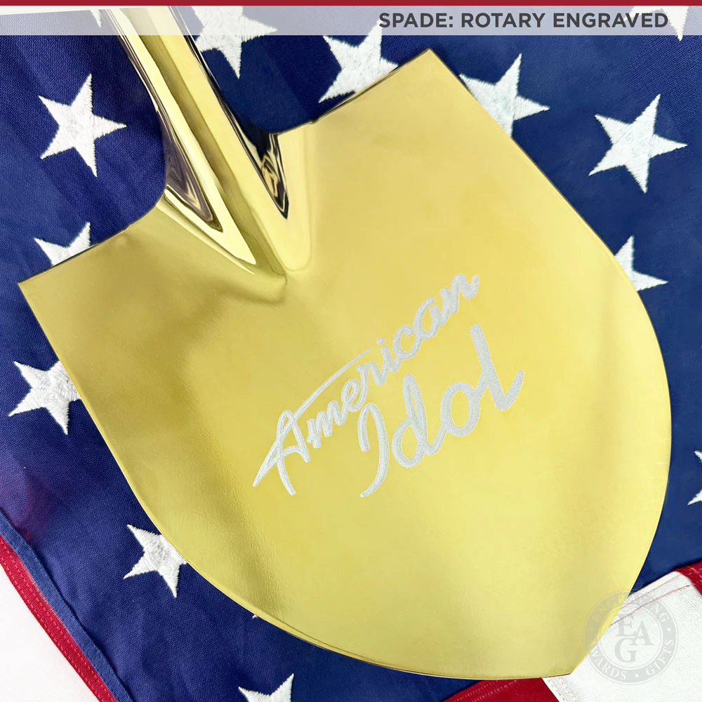 Specialty Gold Plated Ceremonial Groundbreaking Shovel - D-Handle - Image 50