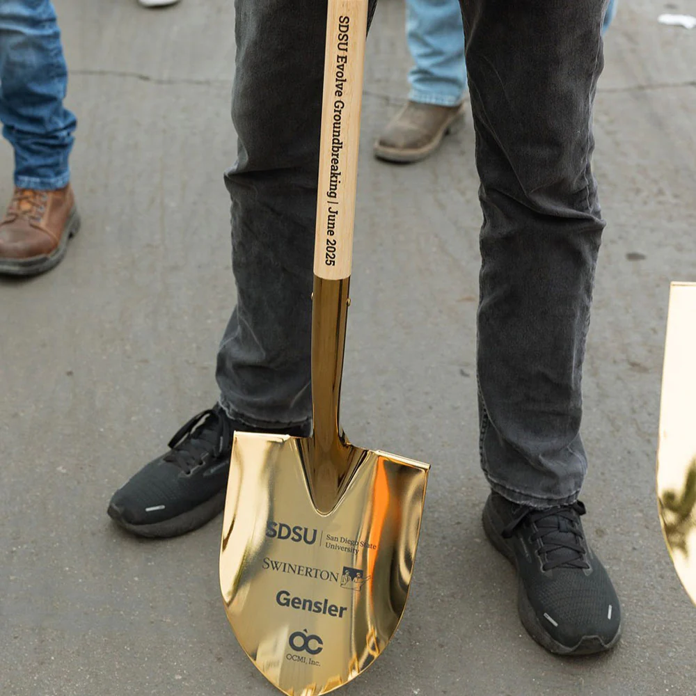 Specialty Gold Plated Ceremonial Groundbreaking Shovel - D-Handle - Image 58