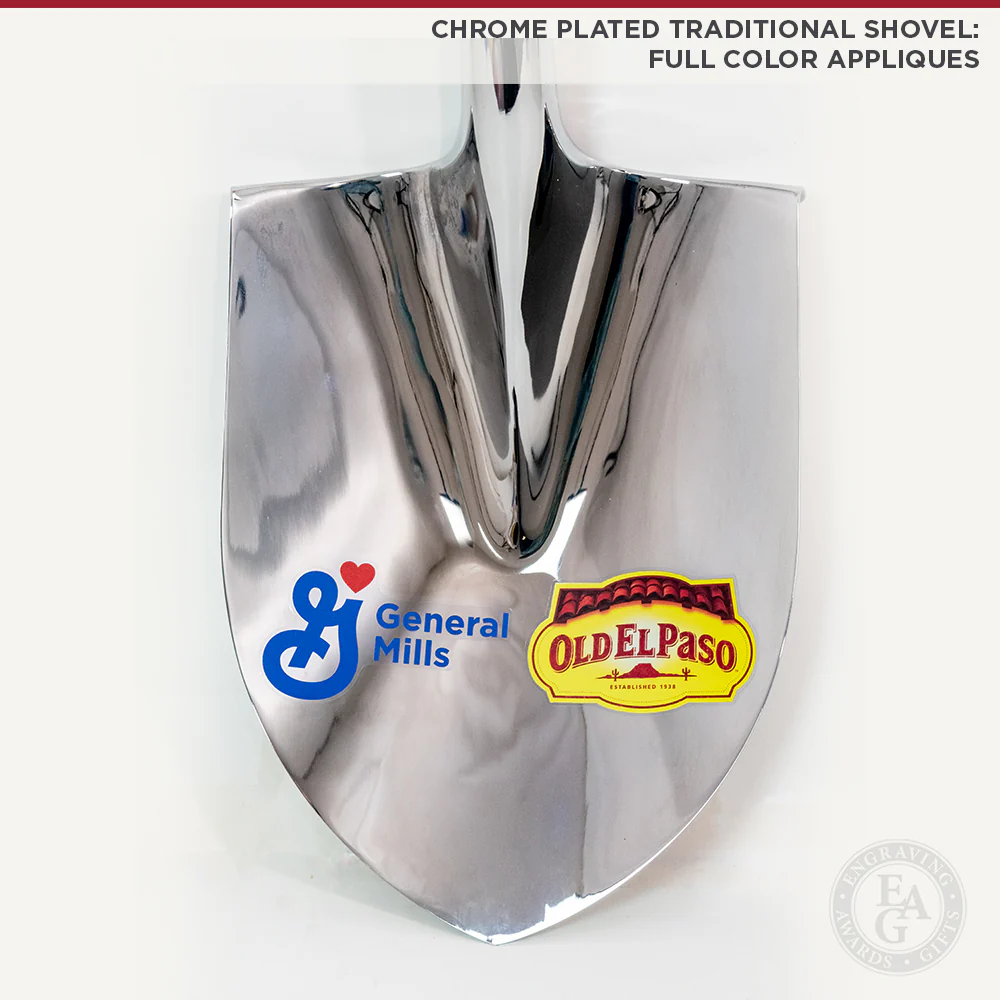 Groundbreaking Ceremonial Shovel Kit - Traditional Chrome Plated D-Handle - Image 14