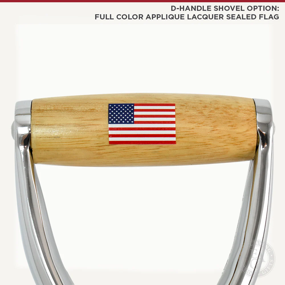Traditional Chrome Plated Ceremonial Groundbreaking Shovel - D-Handle - Image 11