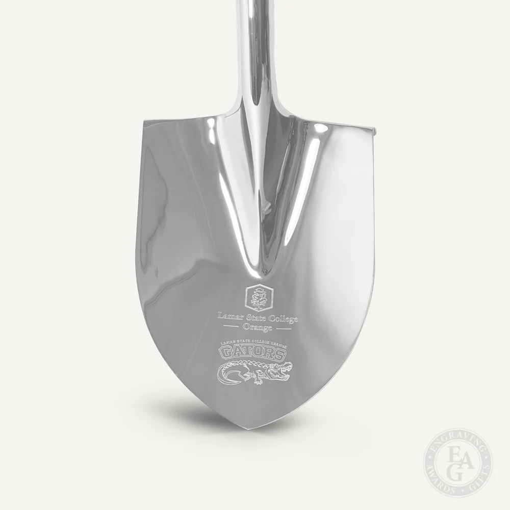 Traditional Chrome Plated Ceremonial Groundbreaking Shovel - D-Handle - Image 29
