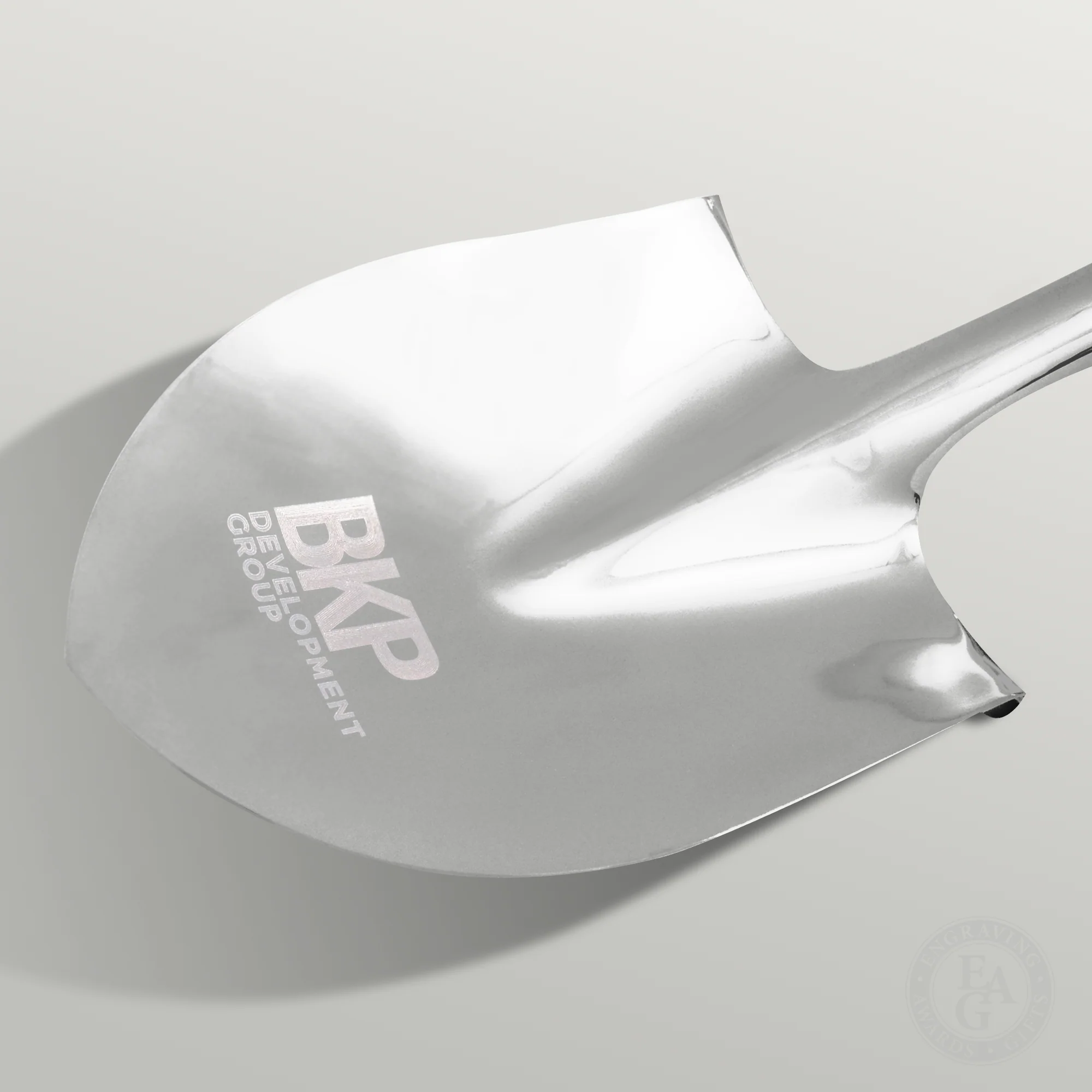 Traditional Chrome Plated Ceremonial Groundbreaking Shovel - D-Handle - Image 30