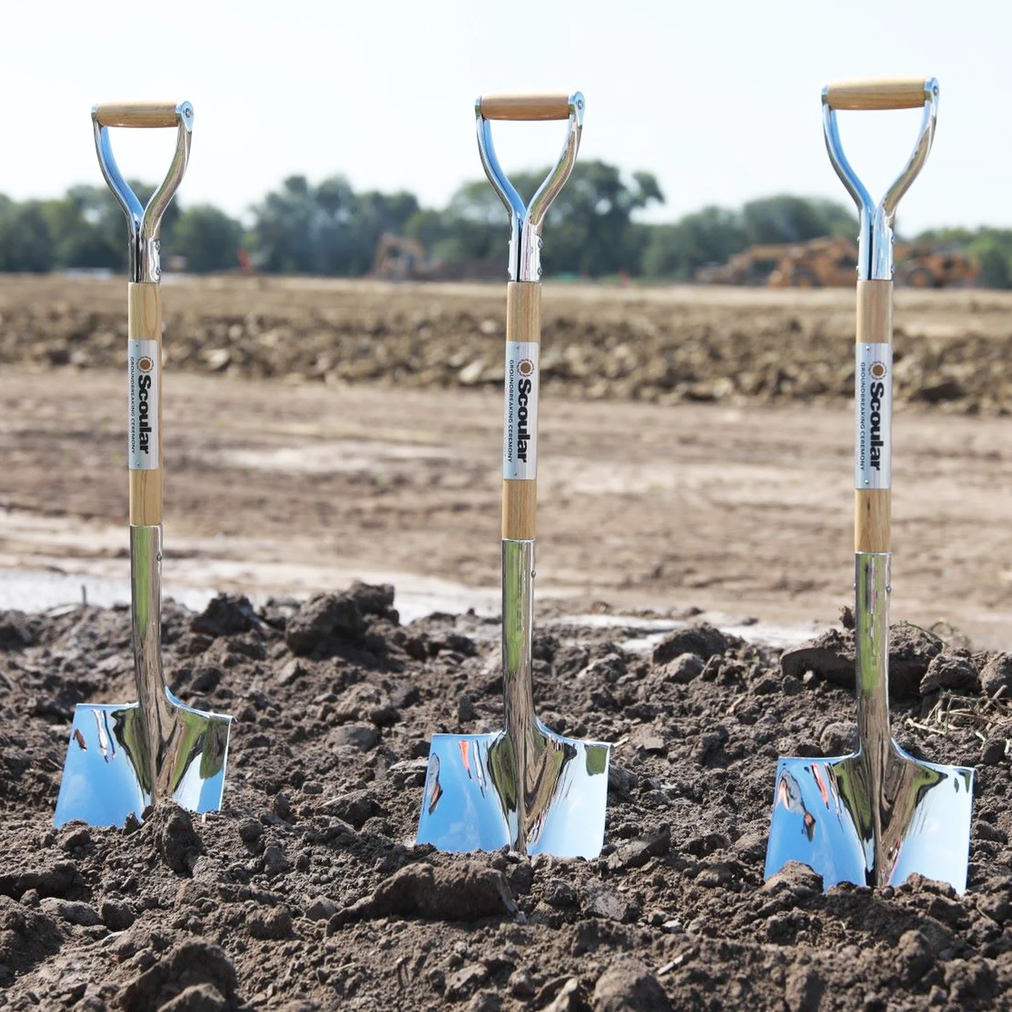 Traditional Chrome Plated Ceremonial Groundbreaking Shovel - D-Handle - Image 39