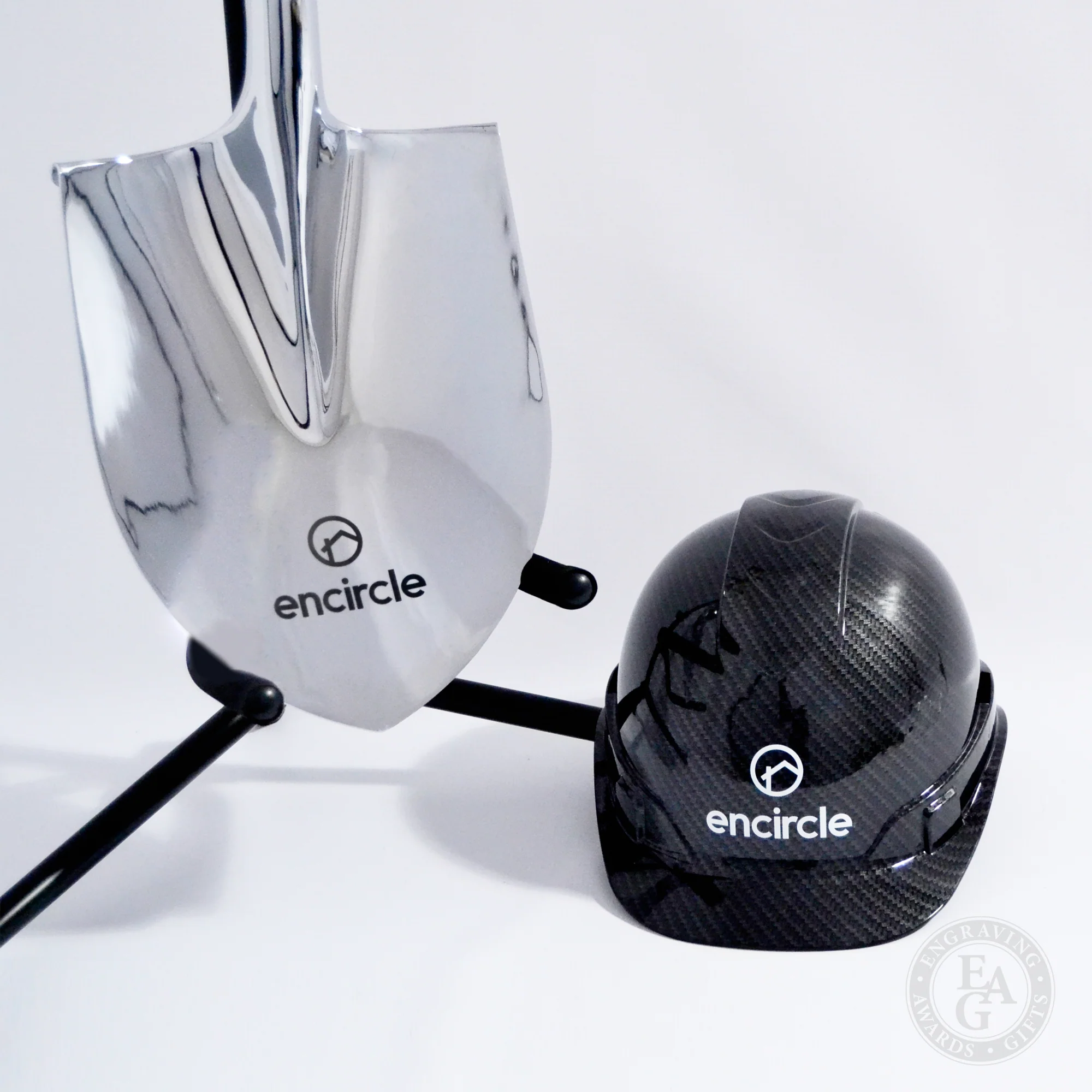 Traditional Chrome Plated Ceremonial Groundbreaking Shovel - D-Handle - Image 44