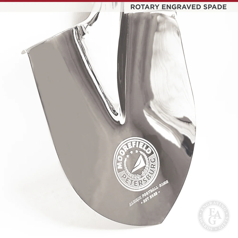 Traditional Chrome Plated Ceremonial Groundbreaking Shovel - D-Handle - Image 49